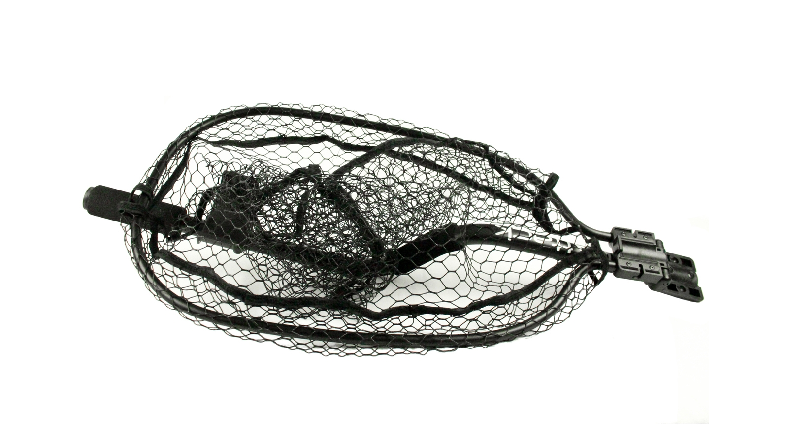 with extension and foam for storing in rod holder 47 long 12 X 20 hoop Yakattack Leverage Landing Net