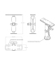 RAM Univerzális halradar monitor tartó 15,5x5cm-es lappal, 1,5" Gömbbázissal szerelve