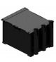 BlackPak szerelékes láda 3db bottartócsővel
