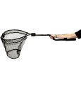 YakAttack Leverage Landing Net, 20" X 21" hoop, 48" long, with extension and foam for storing in rod holder 