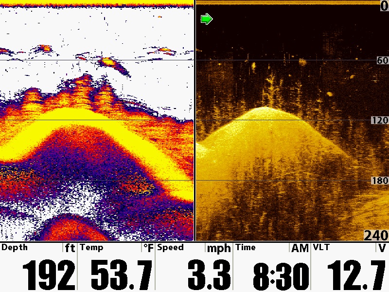 Humminbird Down Imaging és SwitchFire combo nézet