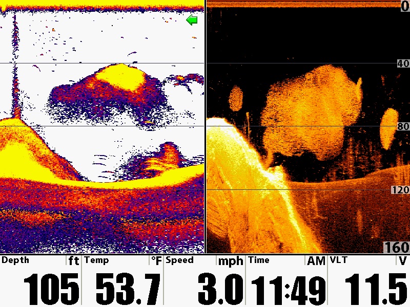 Humminbird Down Imaging és SwitchFire combo nézet